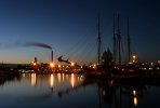 Ship in Helsinki night